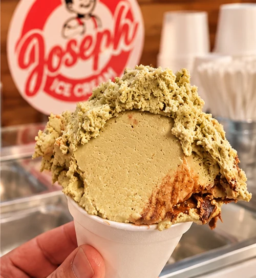 Sorvete artesanal de Pistache Joseph Ice Cream